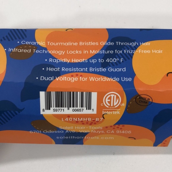 NEW Soleil Apricot Mini Heat Brush - NWT - Picture 3 of 8